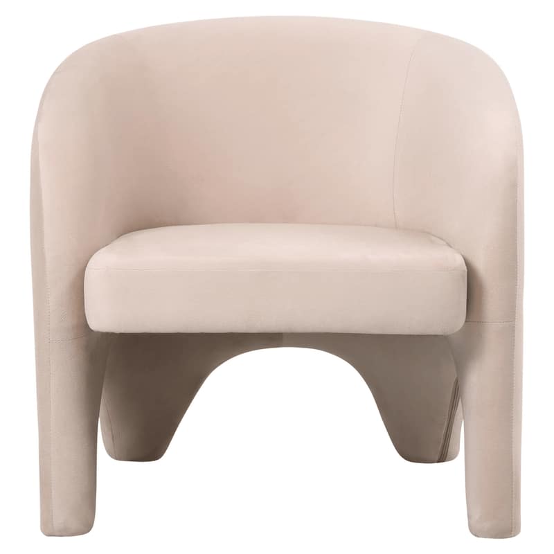 Lylo Velvet/Boucle Accent Chair with Barrel Back Design for Home Office Living Room and Bedroom, No Assembly Required