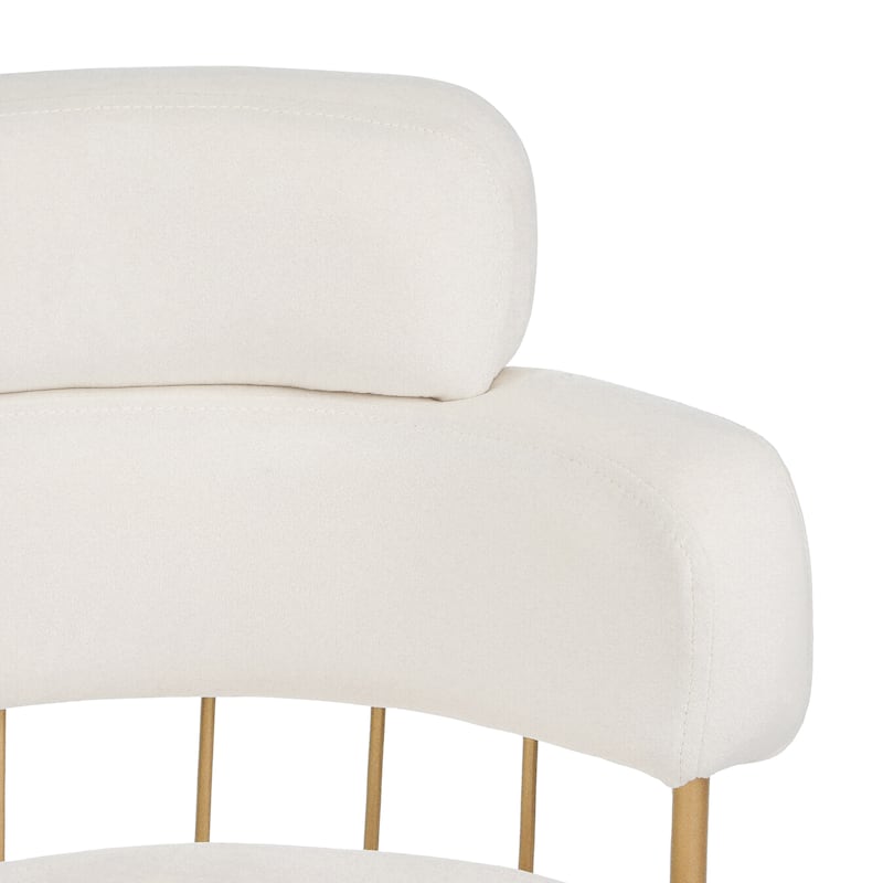 Swivel Counter Stool with Glide Foot Pads, Auto-Return Bar Stool with Tiered Backrest and Bucket Seat