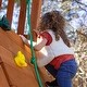 preview thumbnail 5 of 9, Gorilla Playsets Avalon Wood Swing Set with Vinyl Canopy Roof and Dual Slides - Amber