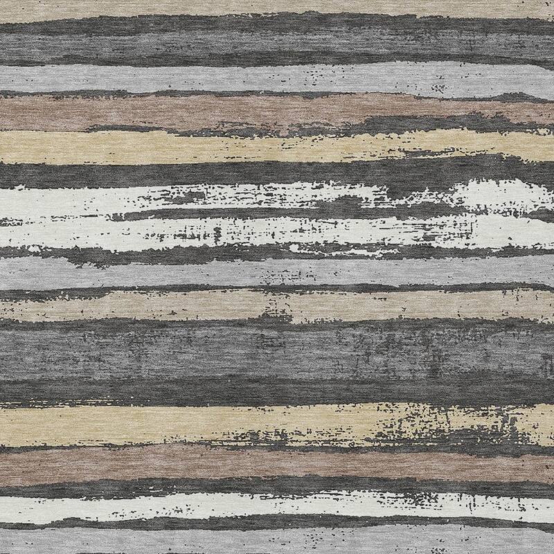 HomeRoots Striped Transitional Rectangle Outdoor Rug