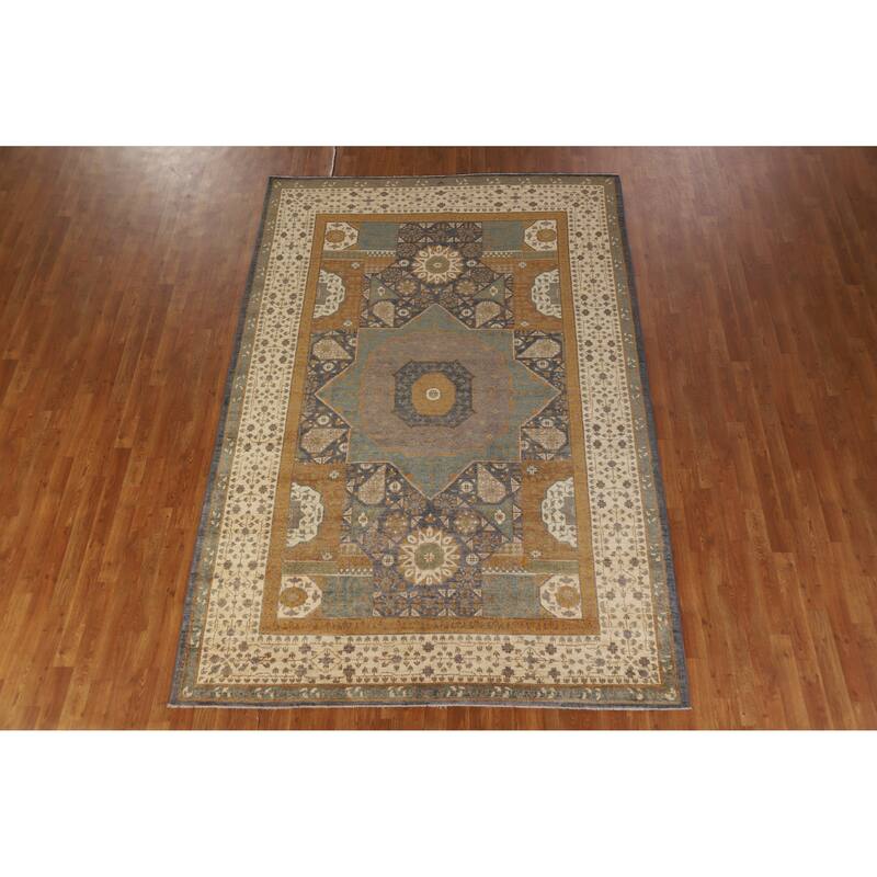 Geometric Kazak Oriental Area Rug Handmade Traditional Wool Carpet - 6'8" x 9'8"