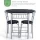 Yaheetech Modern Round Dining Table Set, 3 Piece Dining Room Sets