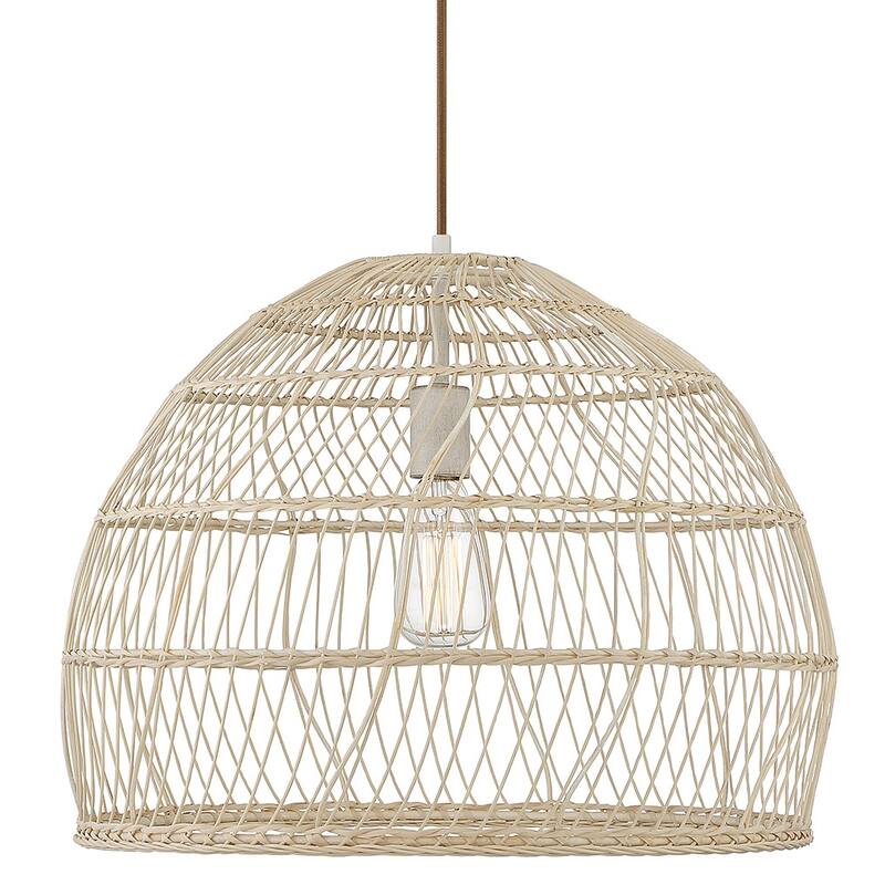 Meridian M70106 20" Wide Pendant - Natural Rattan