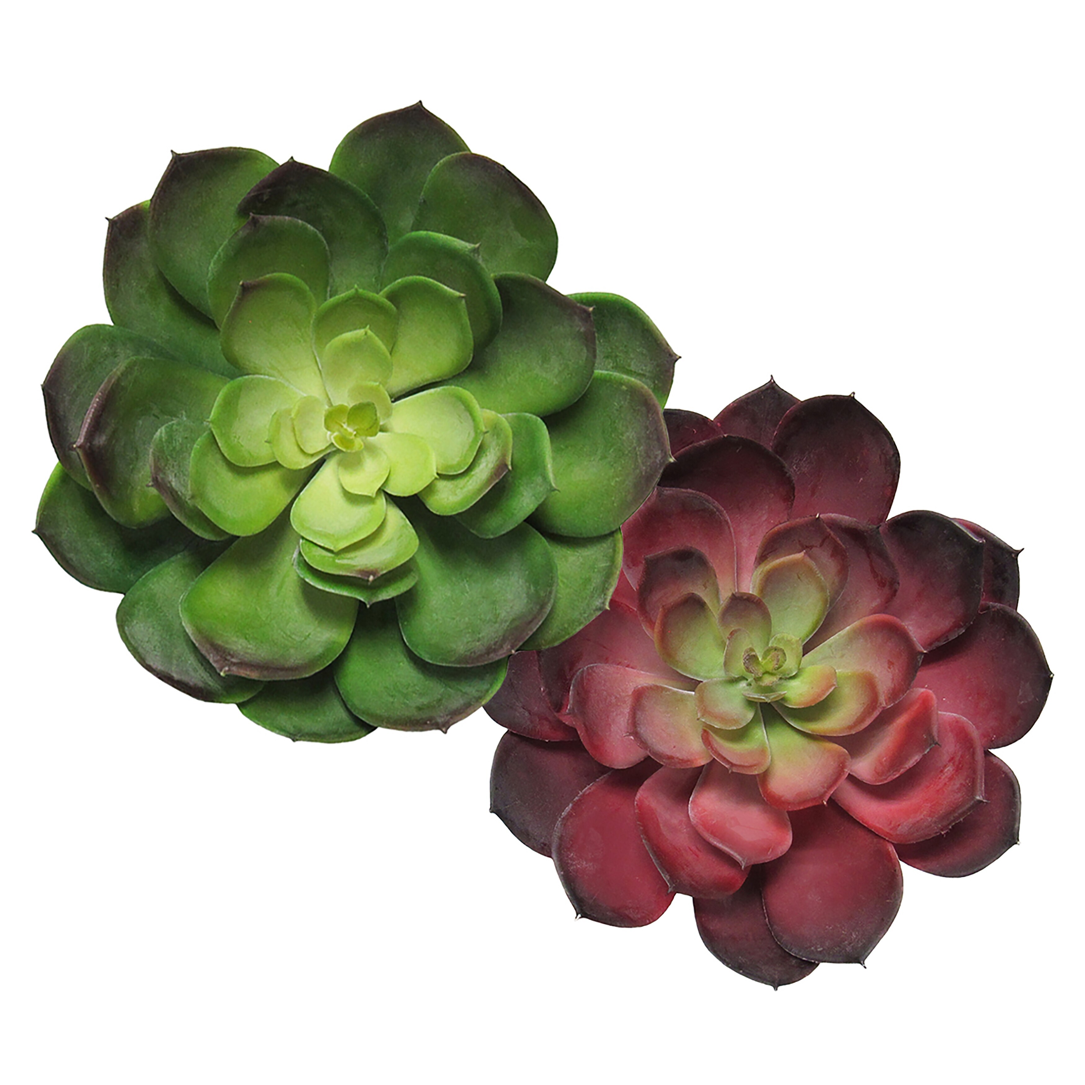 Set of 3 Green Big Snow Lotus Artificial Grass Succulents Plants 