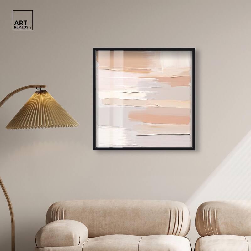 Roseate Cream Tones I Shadowbox by Art Remedy