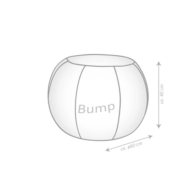 Bump Indoor/ Outdoor Ottoman - Light Grey