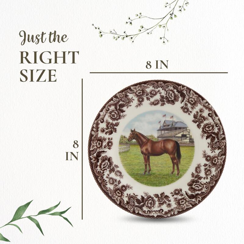Spode Woodland Horse Motif Salad Plate - 8x8