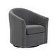 preview thumbnail 66 of 92, Modern Upholstered Swivel Barrel Chair Living Room Accent Chair