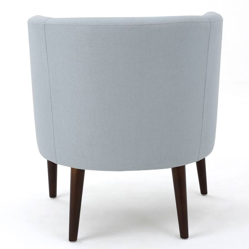 Fabric Modern Club Chair with Button-Tufted Back and Birch Wood Legs