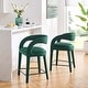 preview thumbnail 38 of 44, Pinnacle Performance Velvet Counter Stool Set of Two Green