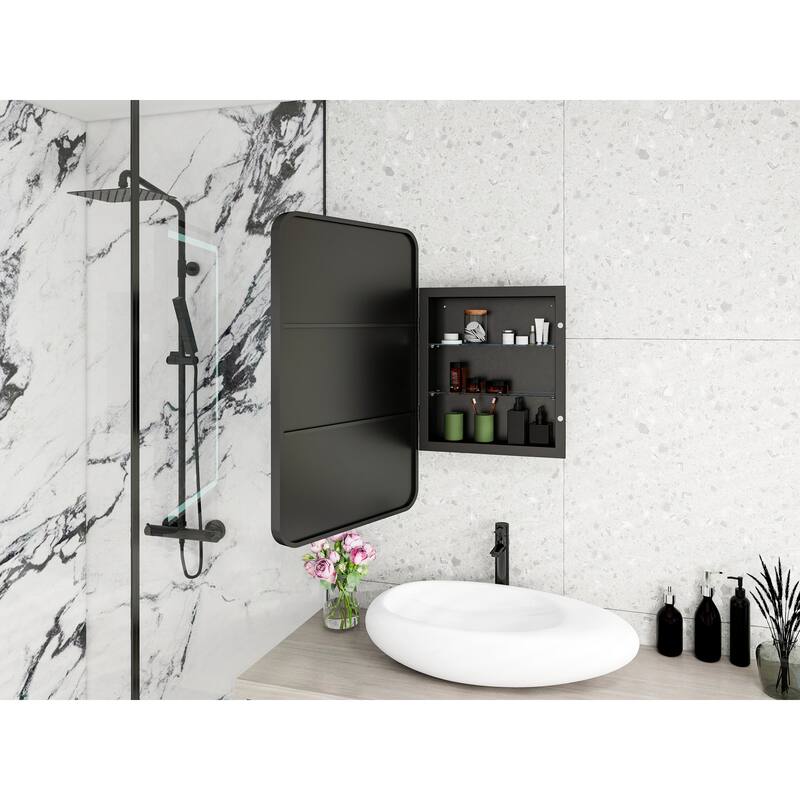 Roomfitters Rectangle Medicine Cabinet with Mirror, Wall Mounted Bathroom Storage