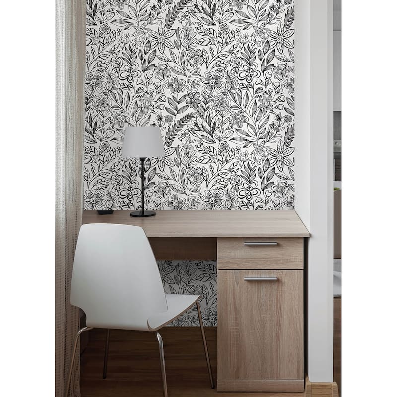 Packed Party Garden Simply Stated Florals Peel and Stick Wallpaper