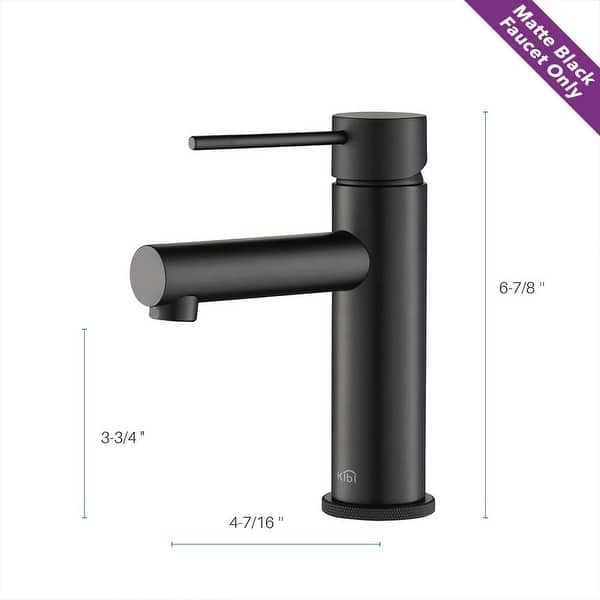 dimension image slide 9 of 11, Luxury Solid Brass Single Hole Bathroom Faucet