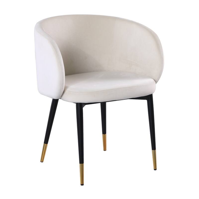 Best Master Furniture Rustic Velvet Upholstered Dining Chair - Beige