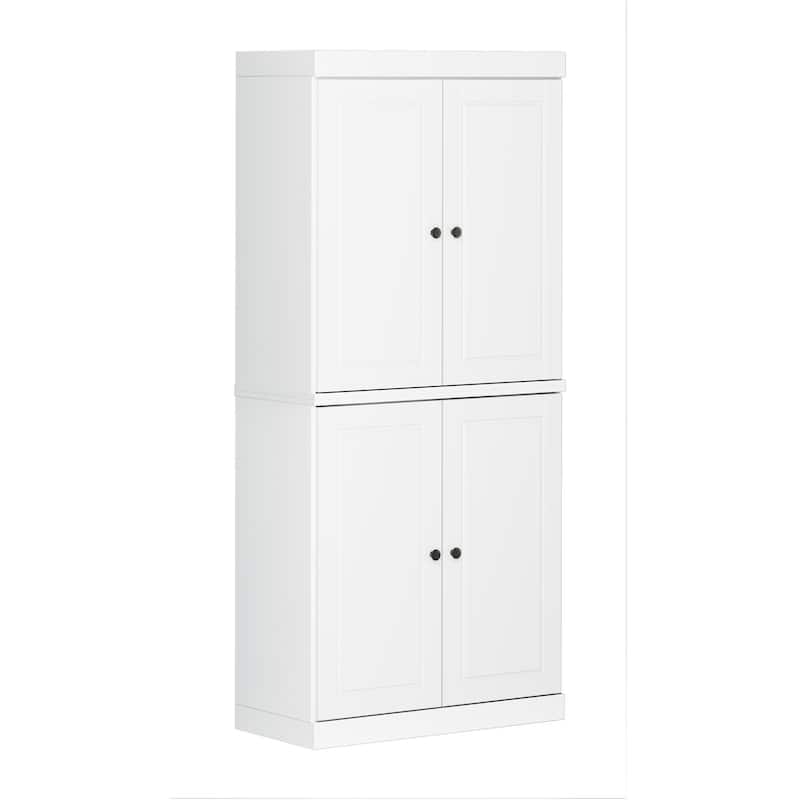 Palace Imports 100% Solid Wood Pantry Cabinet, Raised Panel Doors, Adjustable Shelves, 32" Wide, 71.5" Tall - 32" x 71.5"