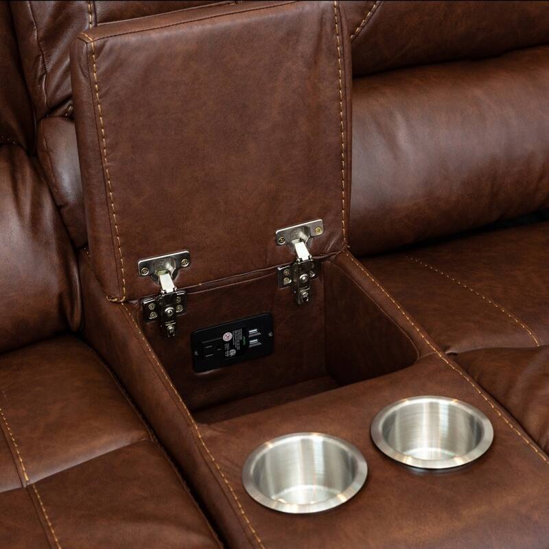 Demetra Brown Reclining Love Seat