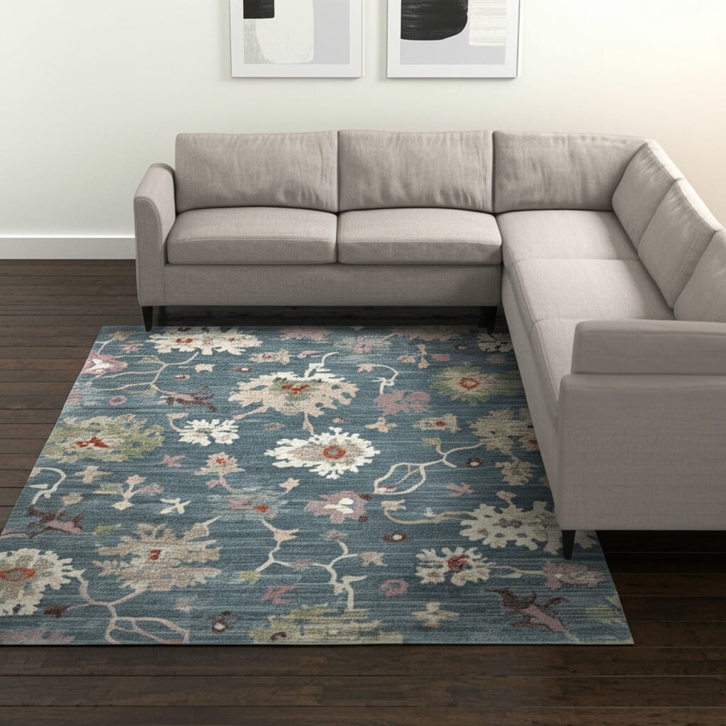 HomeRoots Abstract Bohemian Rectangle Area Rug