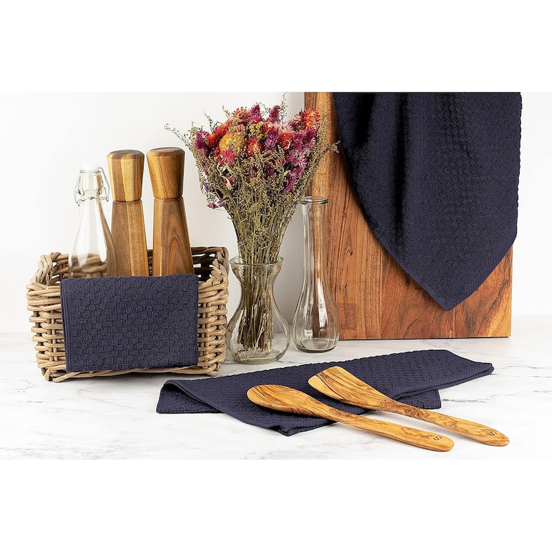 White Classic Dish Towel Set, 12 Pack Kitchen Dish Hand Towels 15x26 inch