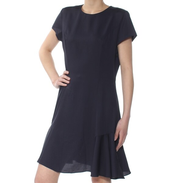 navy fit and flare