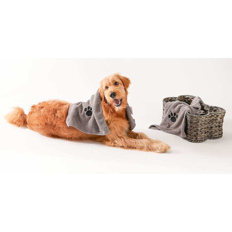 Embroidered Paw Small Pet Towel Set of 3