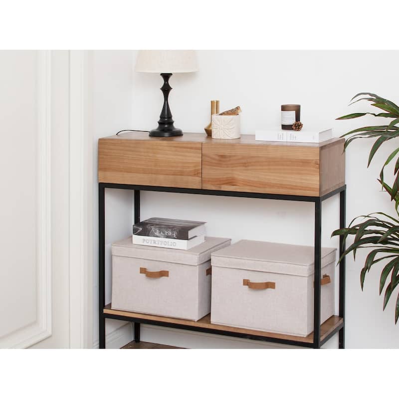 2-Pack Closet Storage Bin with Lid and Handle, Large Fabric Storage Box for Clothes, Towels, Toys, Shoes