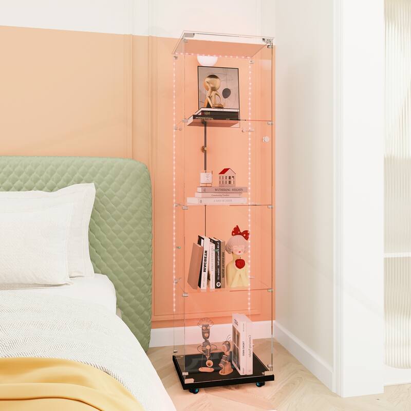 Versatile Tempered Glass Cabinet with Advanced Features for Various Spaces