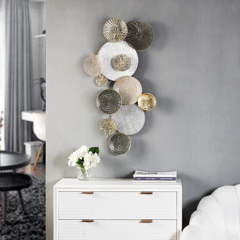 StyleCraft Lazer Cut Lillies - Metal Wall Art - Multi-Color Finish