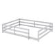 preview thumbnail 9 of 70, Full Size Montessori Floor Bed with Safety Fence, Solid Pine Wood Frame, Kids Low-Profile Bed for Boys and Girls, Easy Assembly