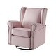 preview thumbnail 1 of 6, Rolled Arms Pink Swivel Chair - Luxurious Comfort with Nailhead Detailing Pink