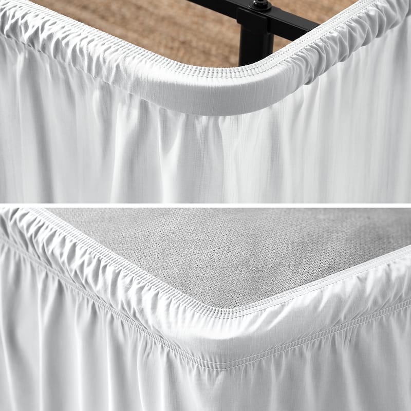 Bare Home Adjustable Wrap Around Bed Skirt
