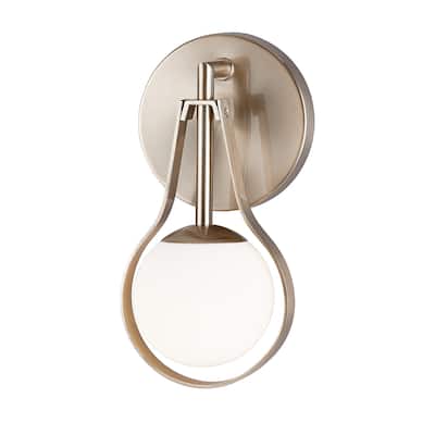 Justice Design Group EVOLV Fusion Pearl ADA 1-Light Wall Sconce with Opal Glass