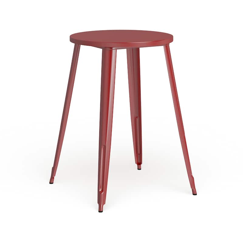 30'' Round Metal Indoor-Outdoor Bar Height Table