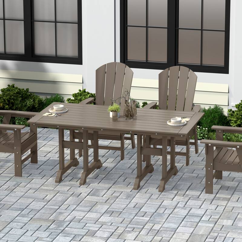 Laguna Hdpe All Weather Outdoor Patio 71" Rectangular Dining Table