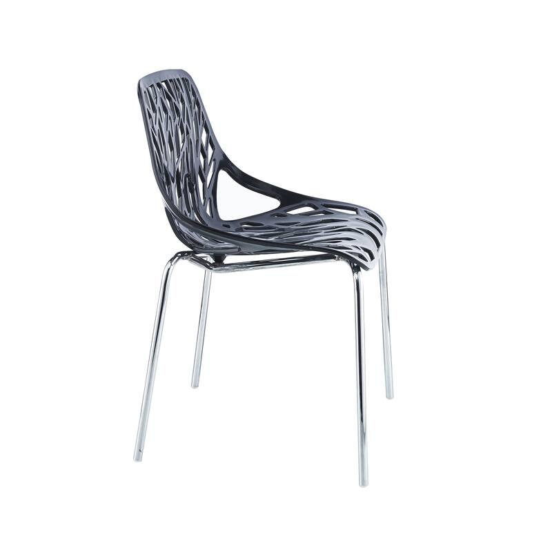Porthos Home Paola Dining Chairs Set Of 4, Plastic Back, Iron Legs