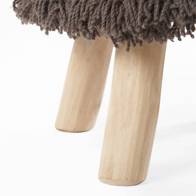 Roja Handcrafted Wool & Cotton 16 X 16 Foot Stool