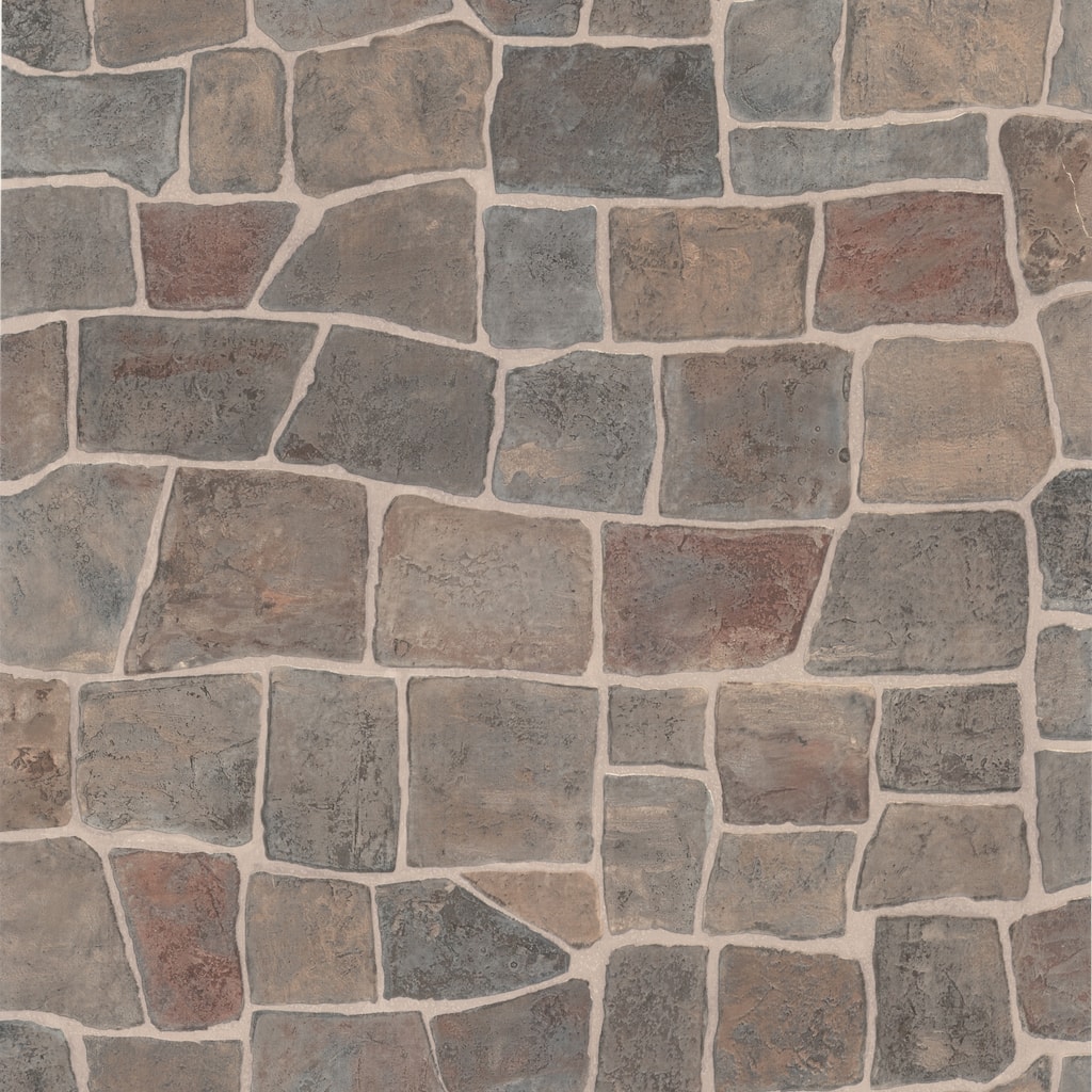Sall, Flagstone Grey Slate Path, 16.5' L X 20.5" W, Wallpaper Roll