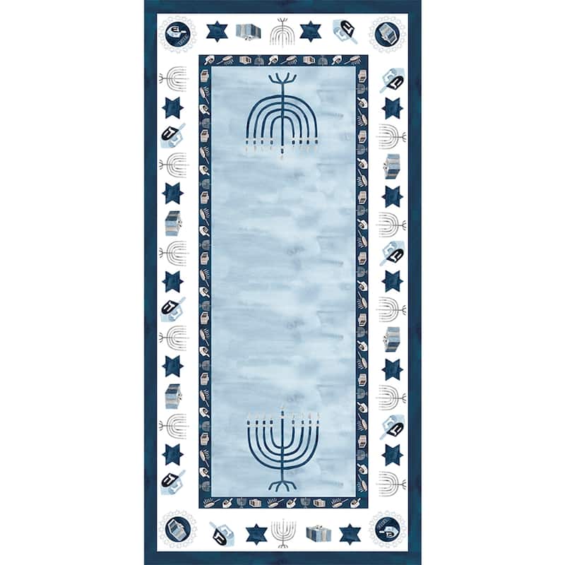 Happy Hanukkah Tablecloth 70 x 144 - 70X144