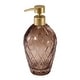 preview thumbnail 2 of 1, Nicole Miller Bijou Toothbrush Holder & Lotion Dispenser Set - Linen/Brown - 2 Pc Accessory Set