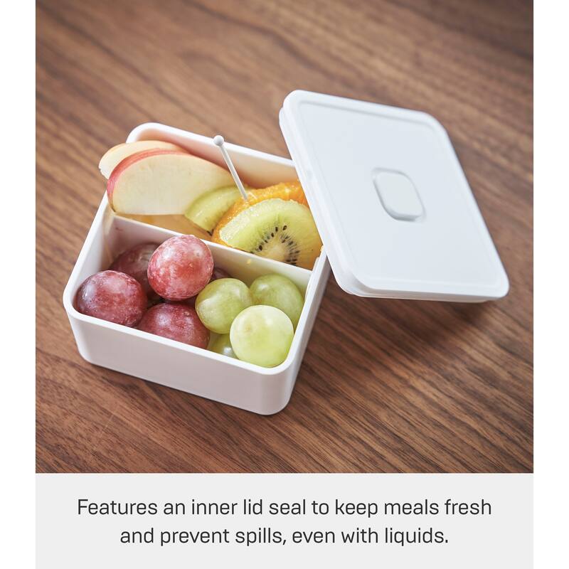 Yamazaki Home Vacuum-Sealing Food Storage Container, Polypropylene, 250ml - L 3.62 x W 3.62 x H 1.97 inches