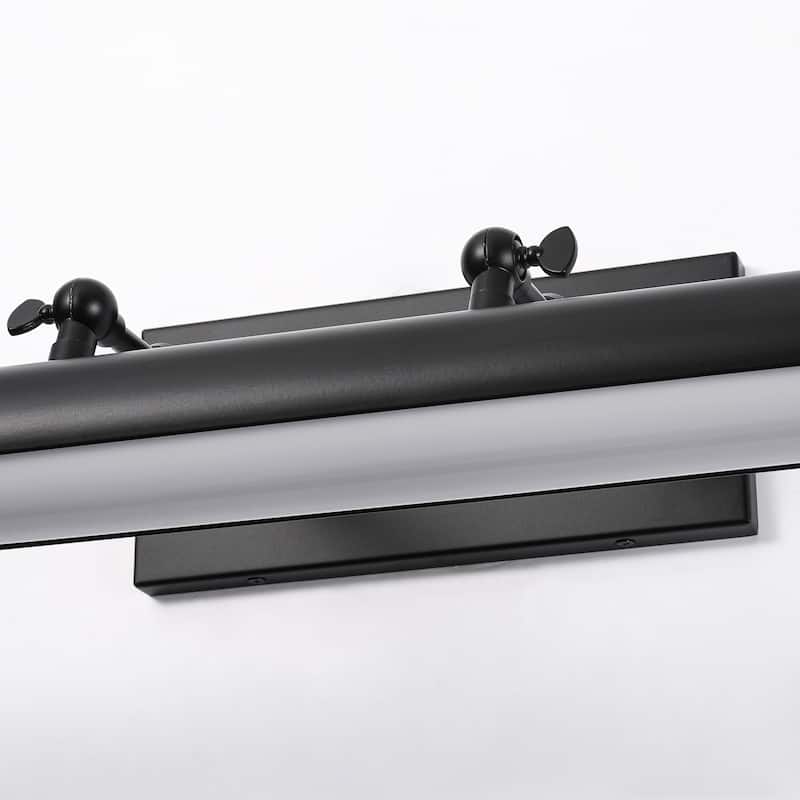 23.6" 1-Light Modern Gold/Black Adjustable Cylinder Wall Mounted LED Picture Light/Vanity Light for Bathroom, Bedroom