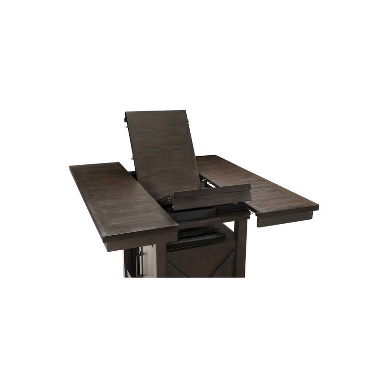 Jonie Espresso Faux Leather Storage Counter Height Set