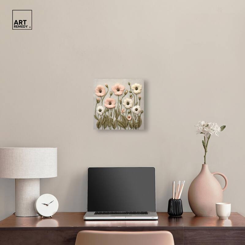 Stitched Serenity I Canvas by Art Remedy, Gallery Wrapped