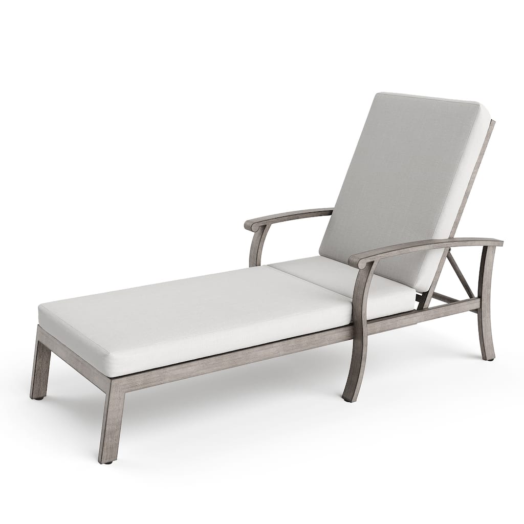 Outdoor Alumiunm Gray Patio Chaise Lounge Chair