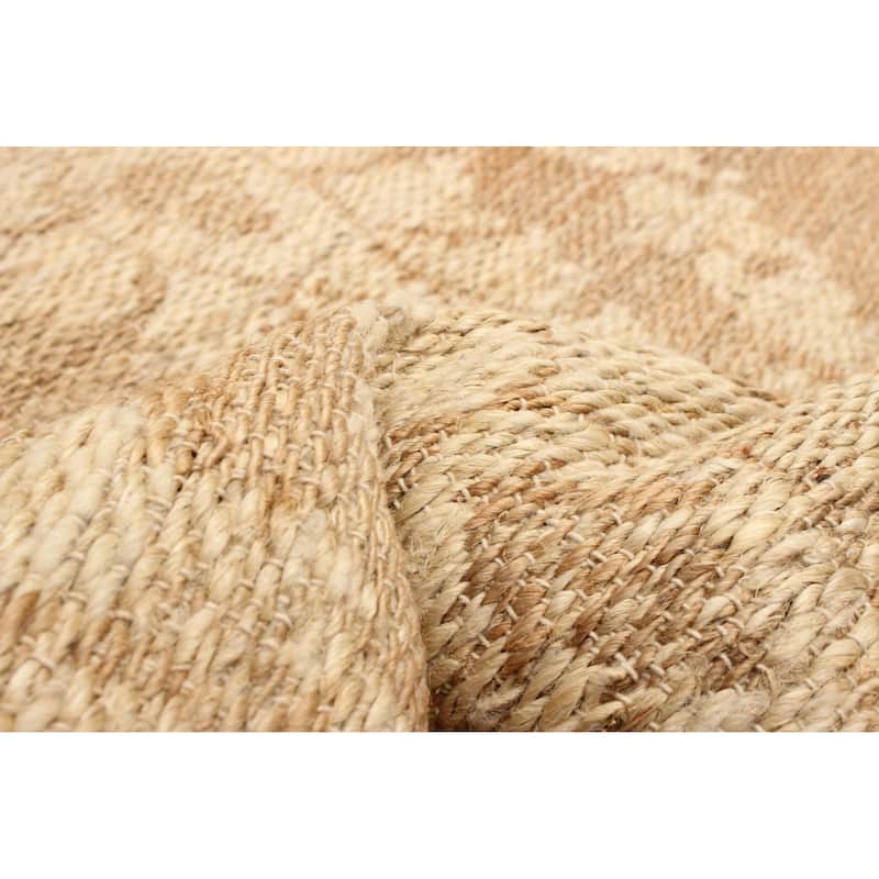 ECARPETGALLERY Flat-Weave Palas Denizli Tan Jute Kilim - 5'4 x 7'5