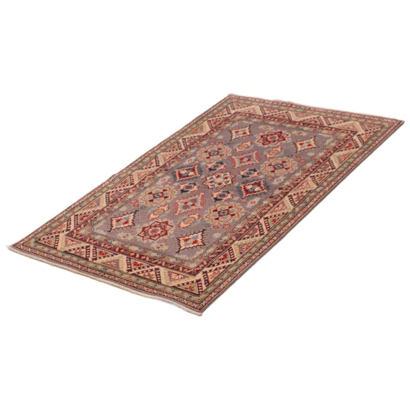 ECARPETGALLERY Hand-knotted Uzbek Ghazni Grey Wool Rug - 4'1 x 6'1