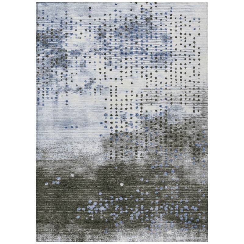 HomeRoots Geometric Transitional Rectangle Outdoor Rug