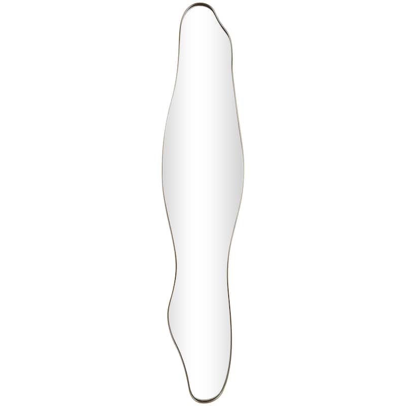 Metal Slim Abstract Wavy Room Wall Mirror - CosmoLiving by Cosmopolitan