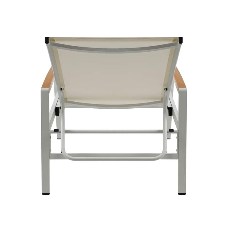 Oxton Outdoor Aluminum Chaise Lounge (Set of 4) by Christopher Knight Home