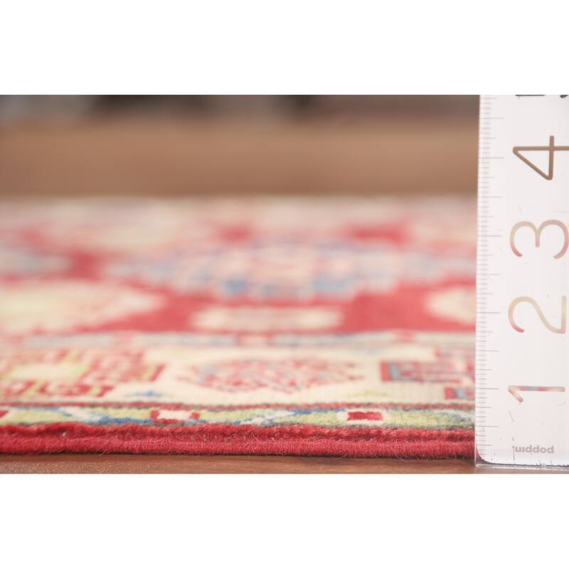 Pakistan Red Kazak Accent Rug Wool Carpet - 2'10" x 4'2"