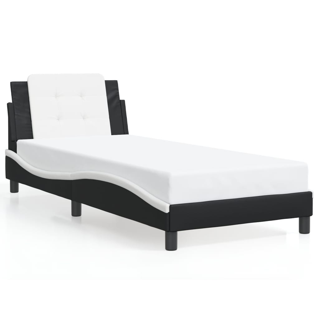 vidaXL Bed Frame with Headboard Platform Base Bedroom Furniture Faux Leather